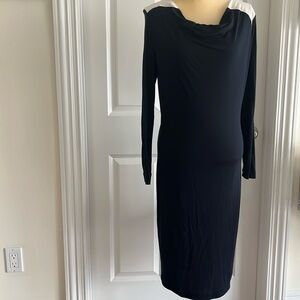ESCADA NAVY BLUE KNEET DRESS SIZE 8